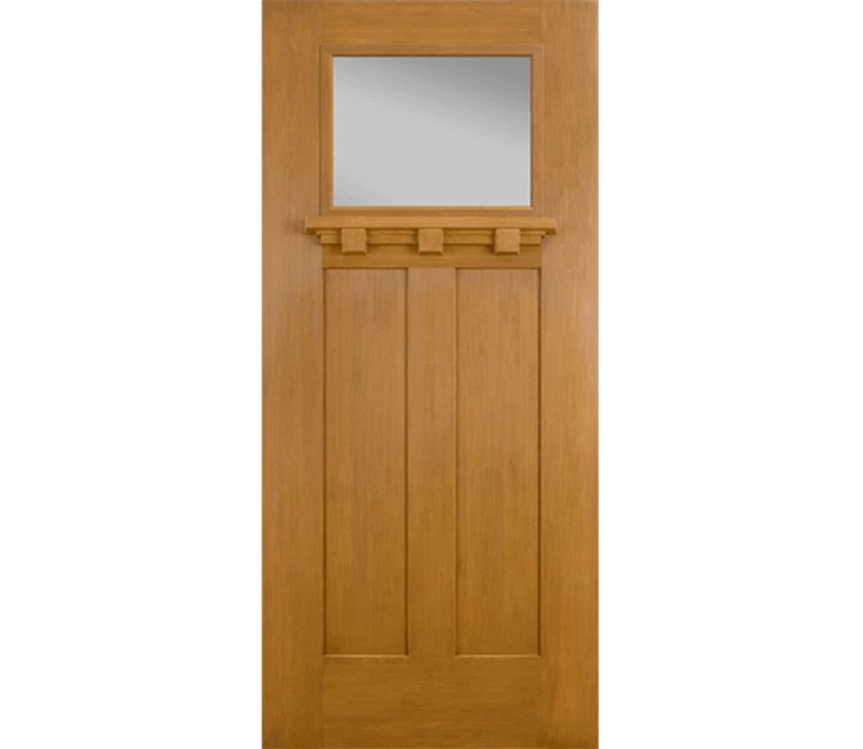 Gulf Shores Craftsman Light Fiberglass Entry Door